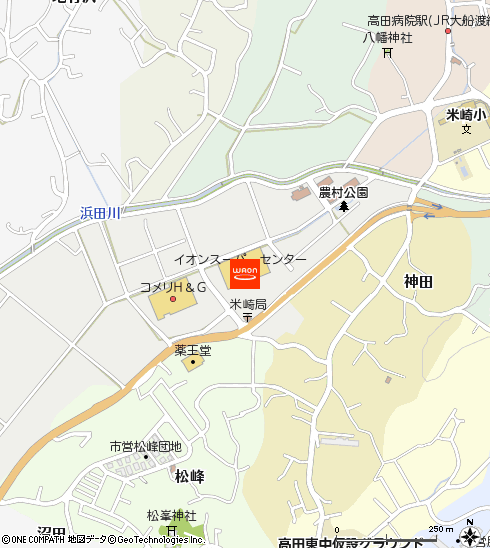 イオンスーパーセンター陸前高田店付近の地図